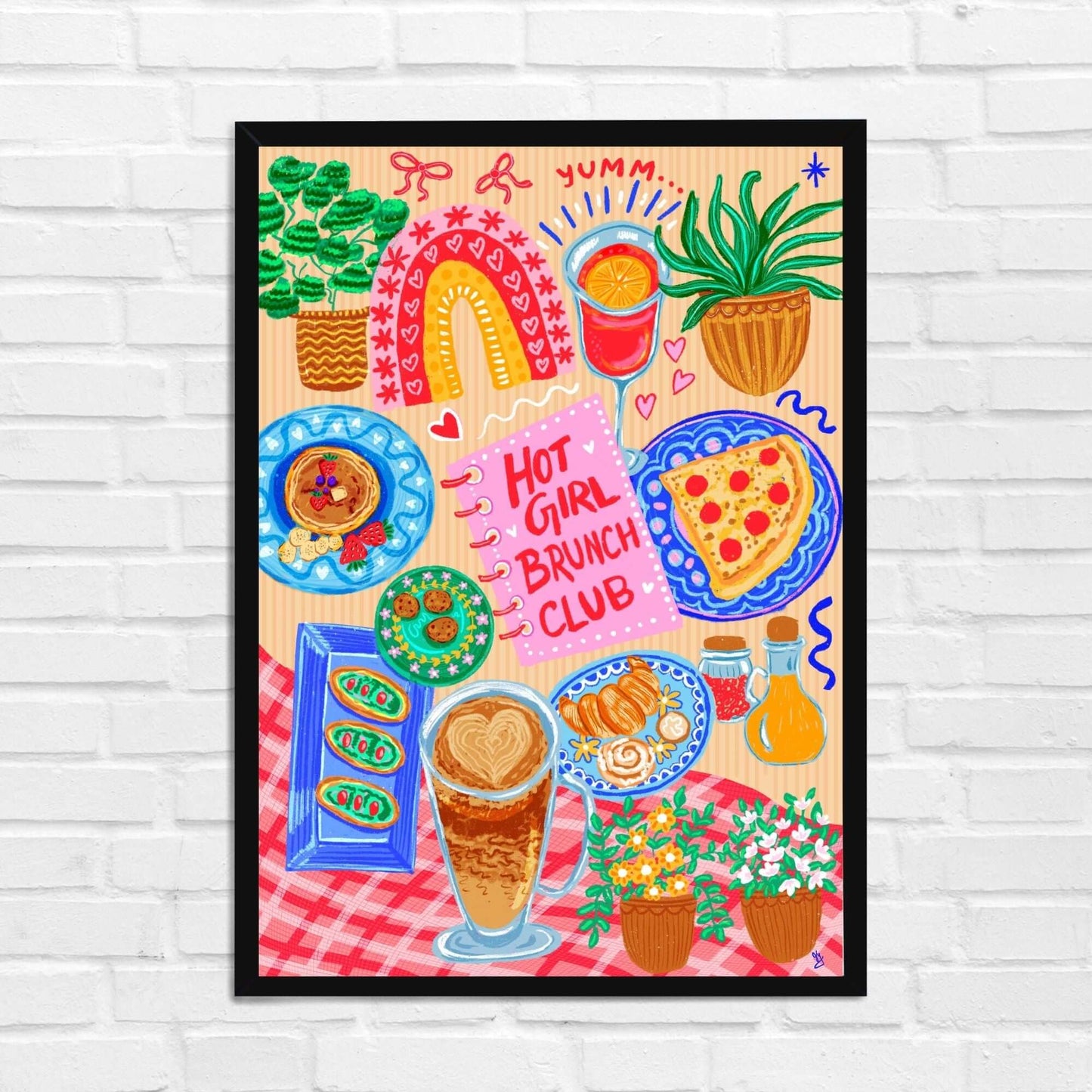 Hot Girl Brunch Club Wall Art
