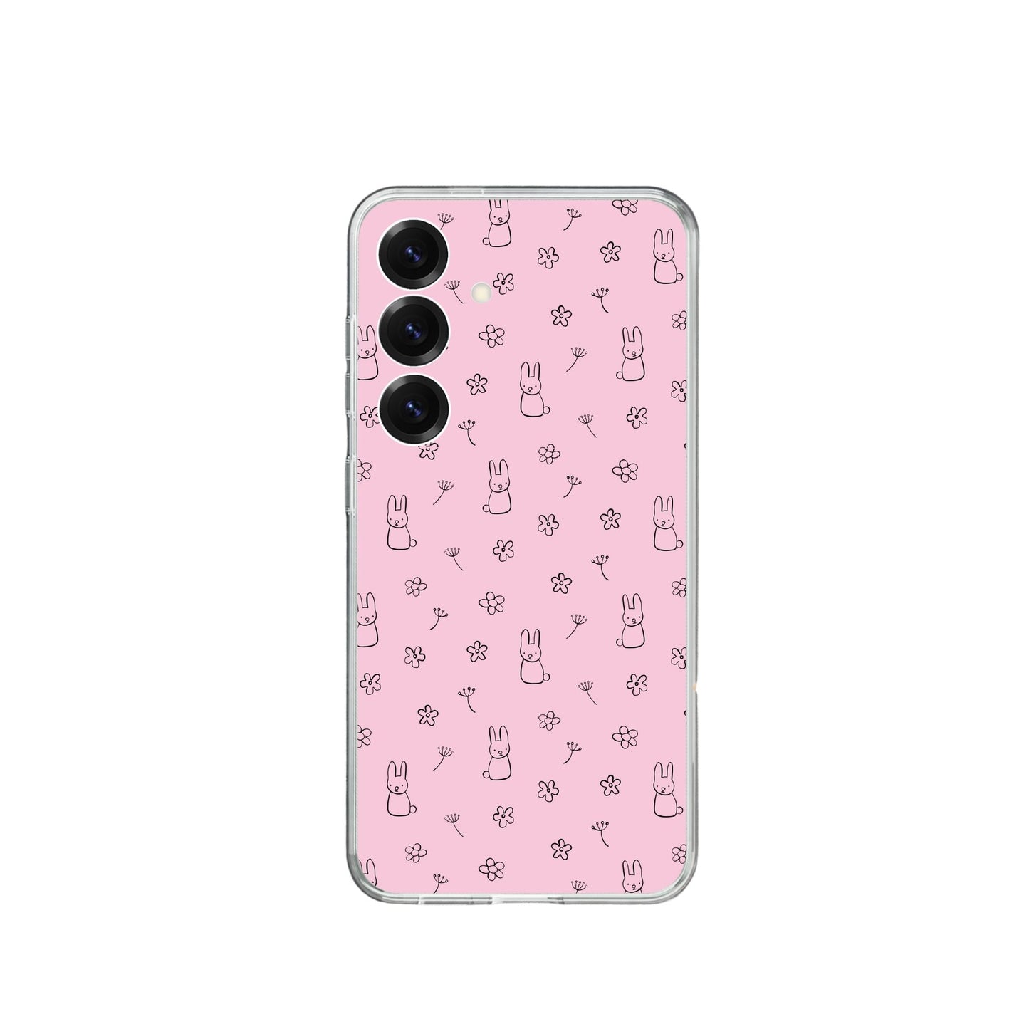 Bunny Doodle pattern Silicone Case
