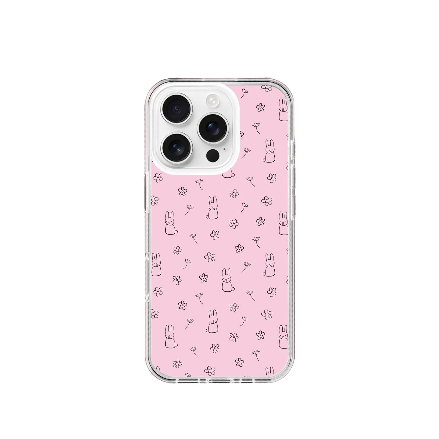 Bunny Doodle pattern Silicone Case
