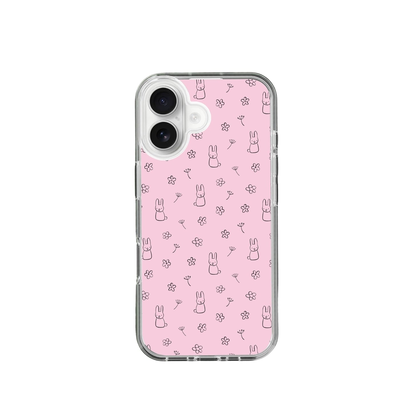 Bunny Doodle pattern Silicone Case