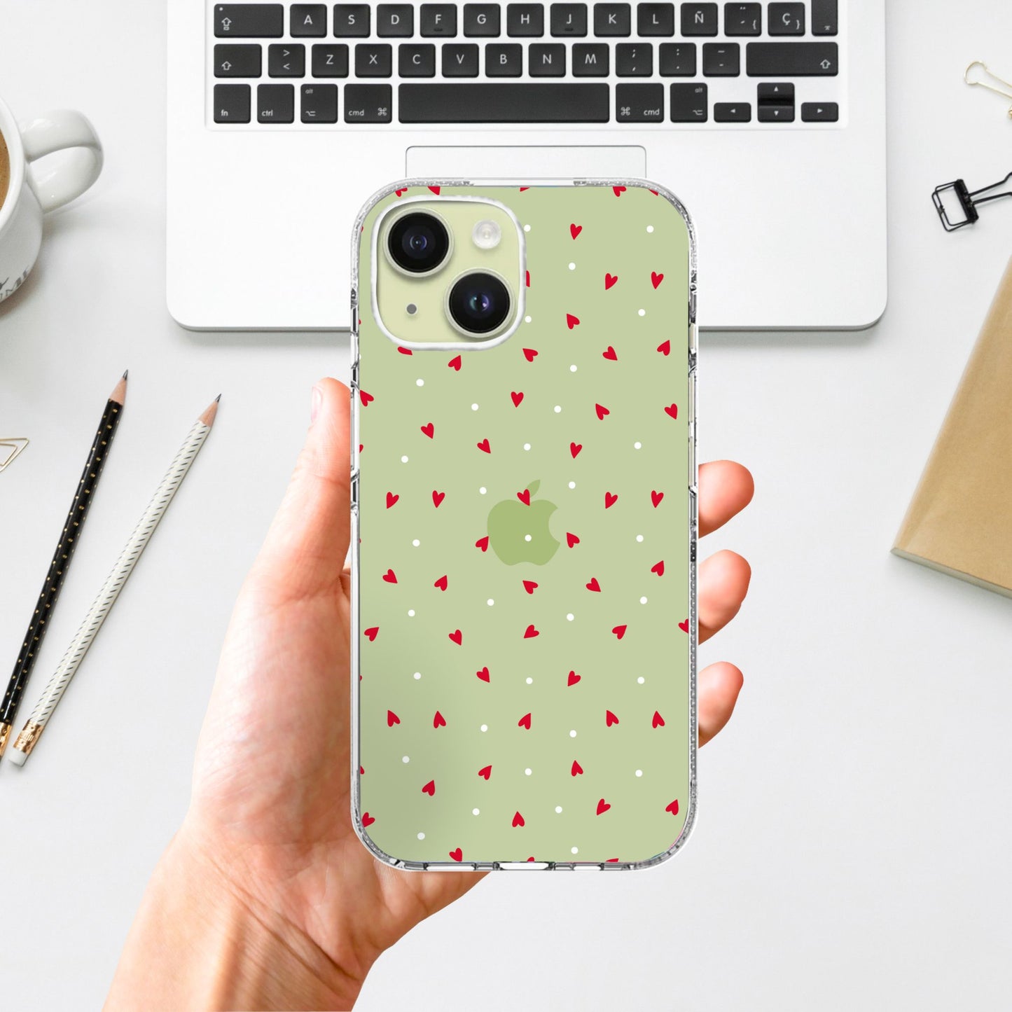 Clear Silicone Case Cute hearts
