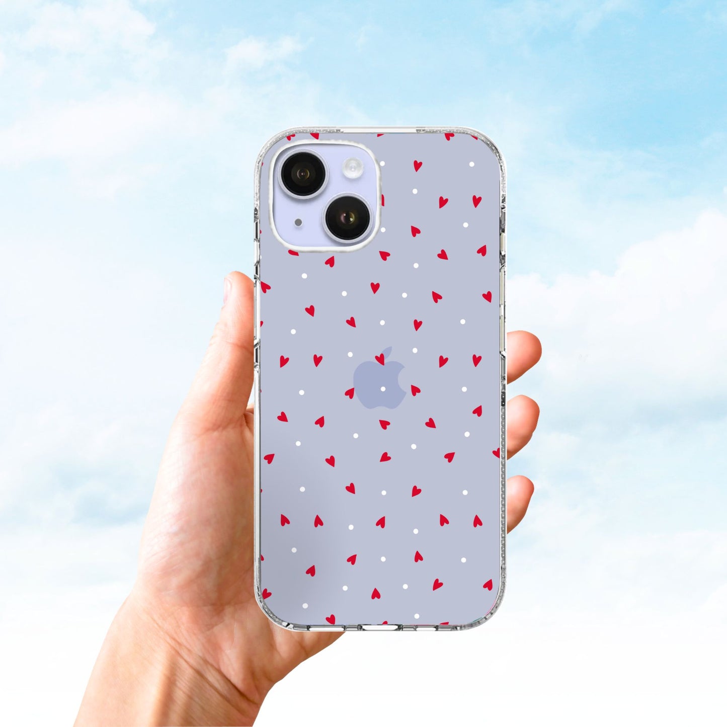 Clear Silicone Case Cute hearts