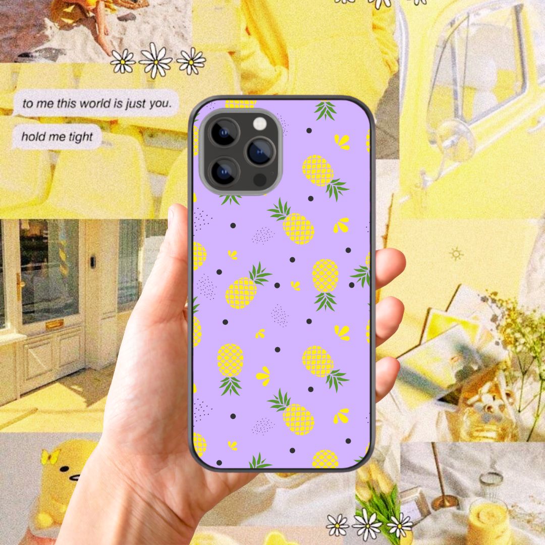 Pineapple Punch Pattern Purple Glass Case