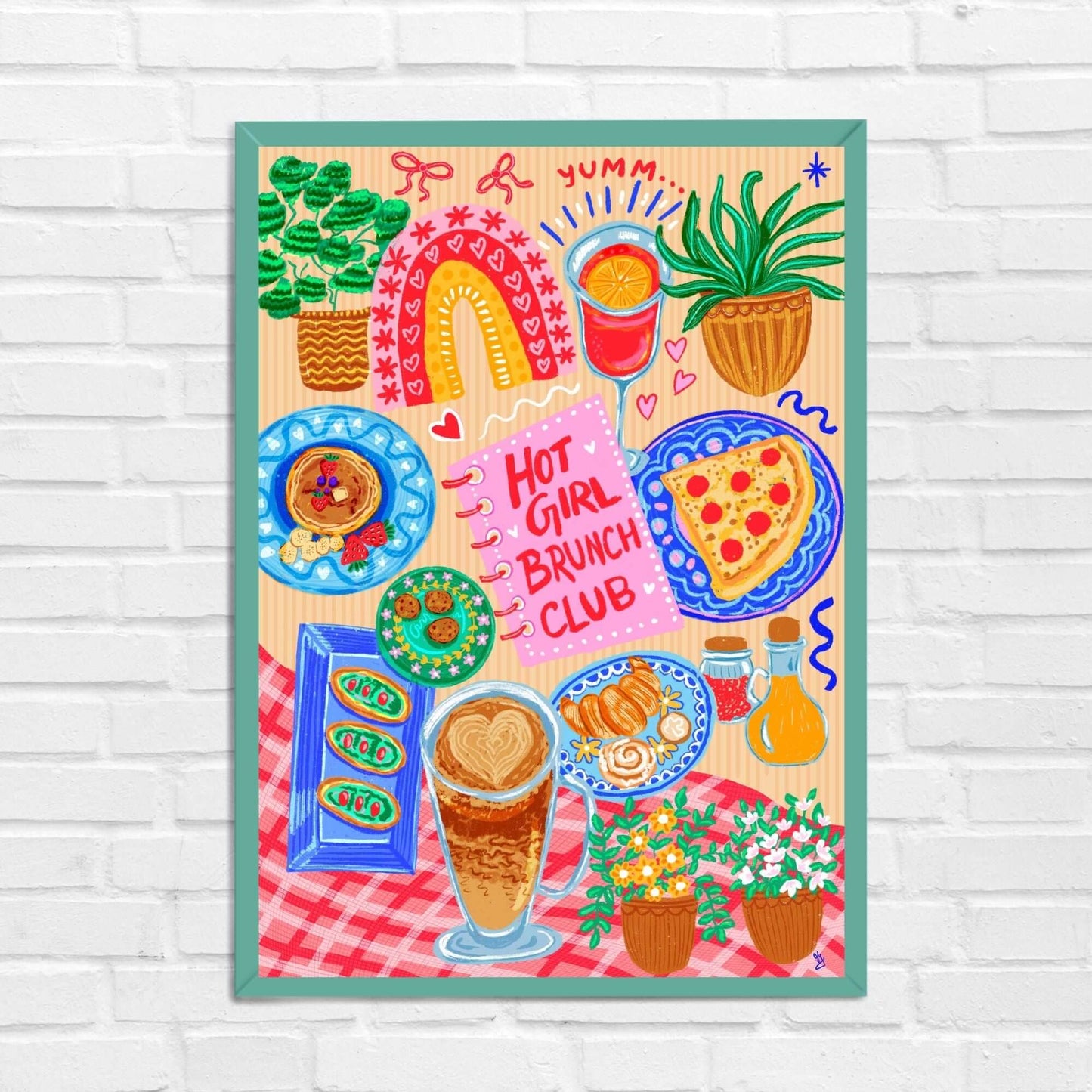 Hot Girl Brunch Club Wall Art