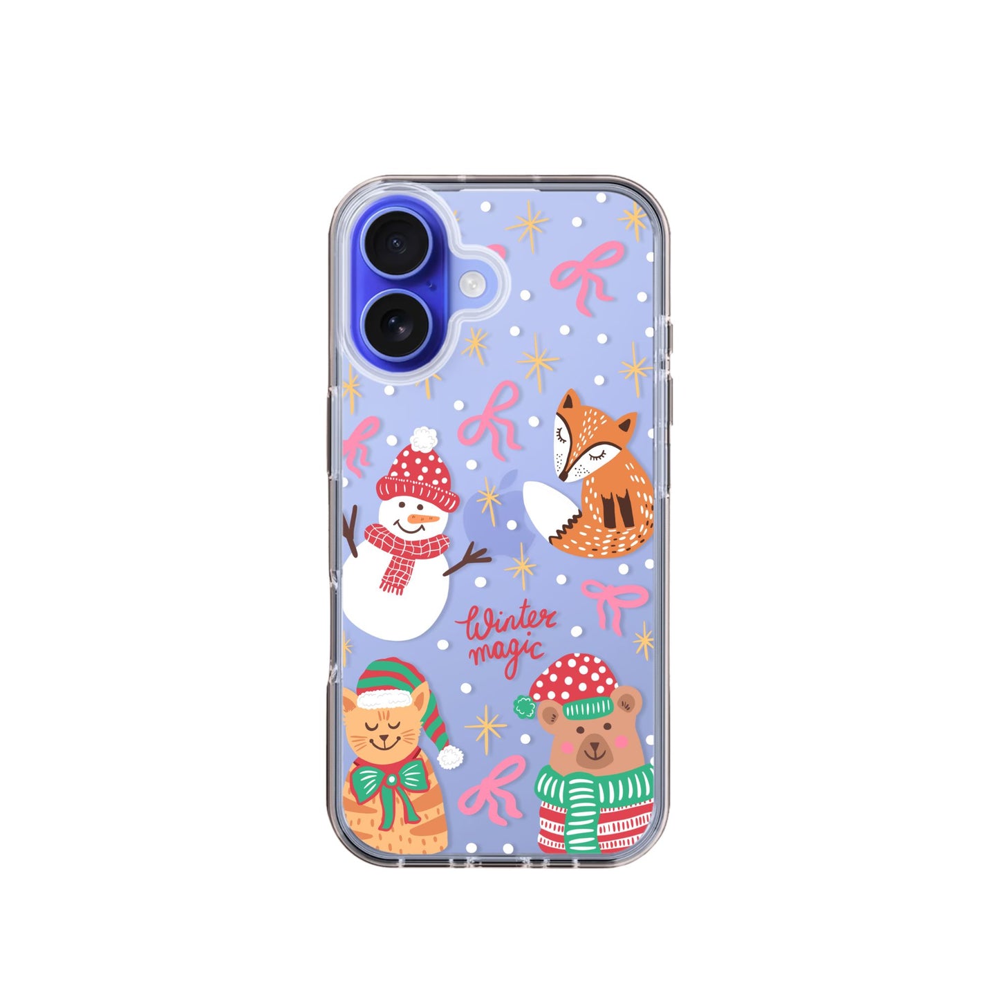 Clear Silicone Case Christmas Winter Magic