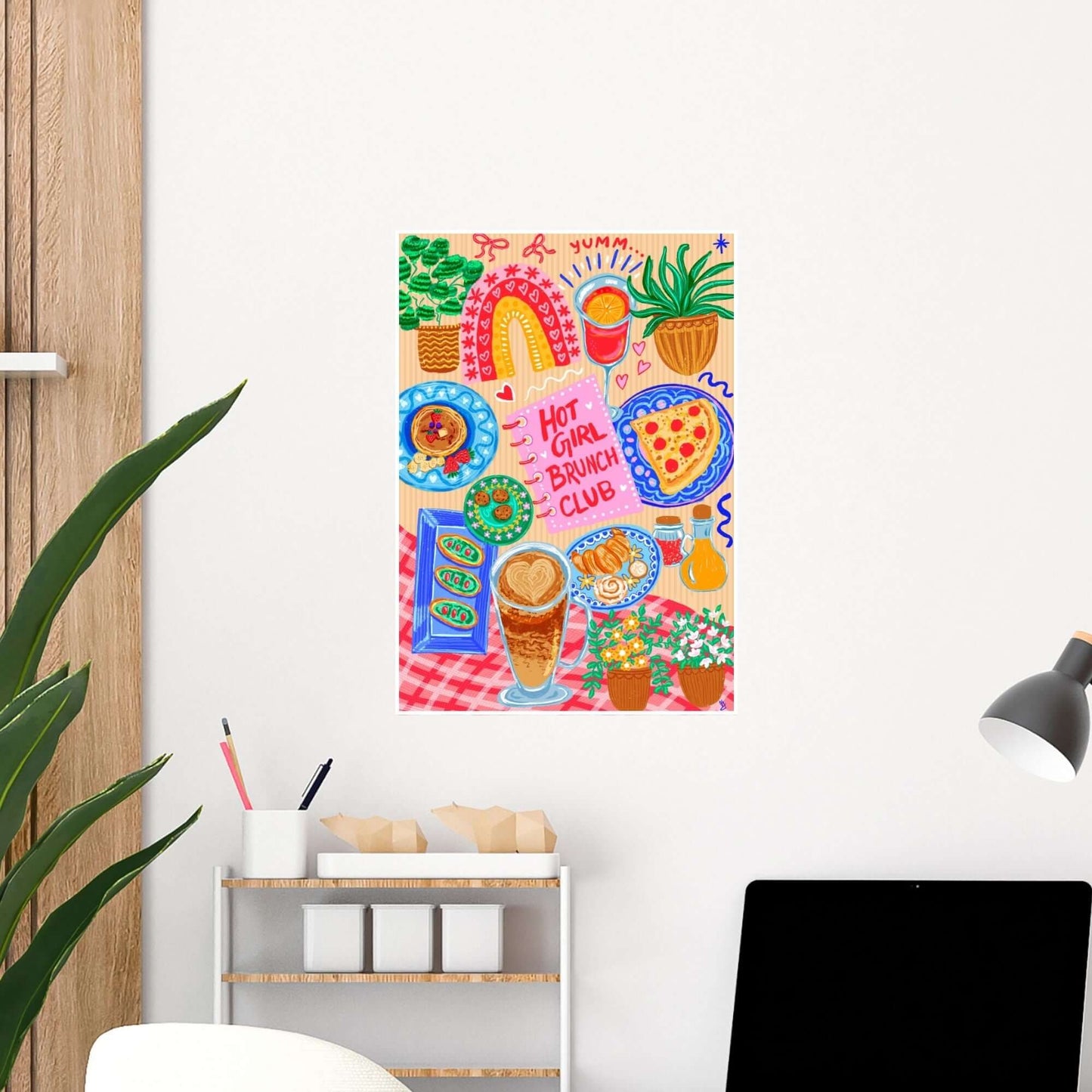 Hot Girl Brunch Club Wall Art