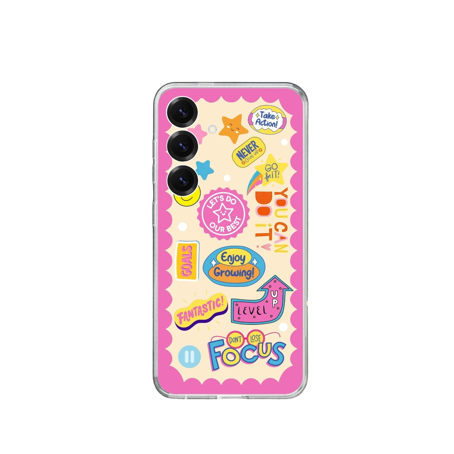 Self Care Silicone Phone Case - Stickers
