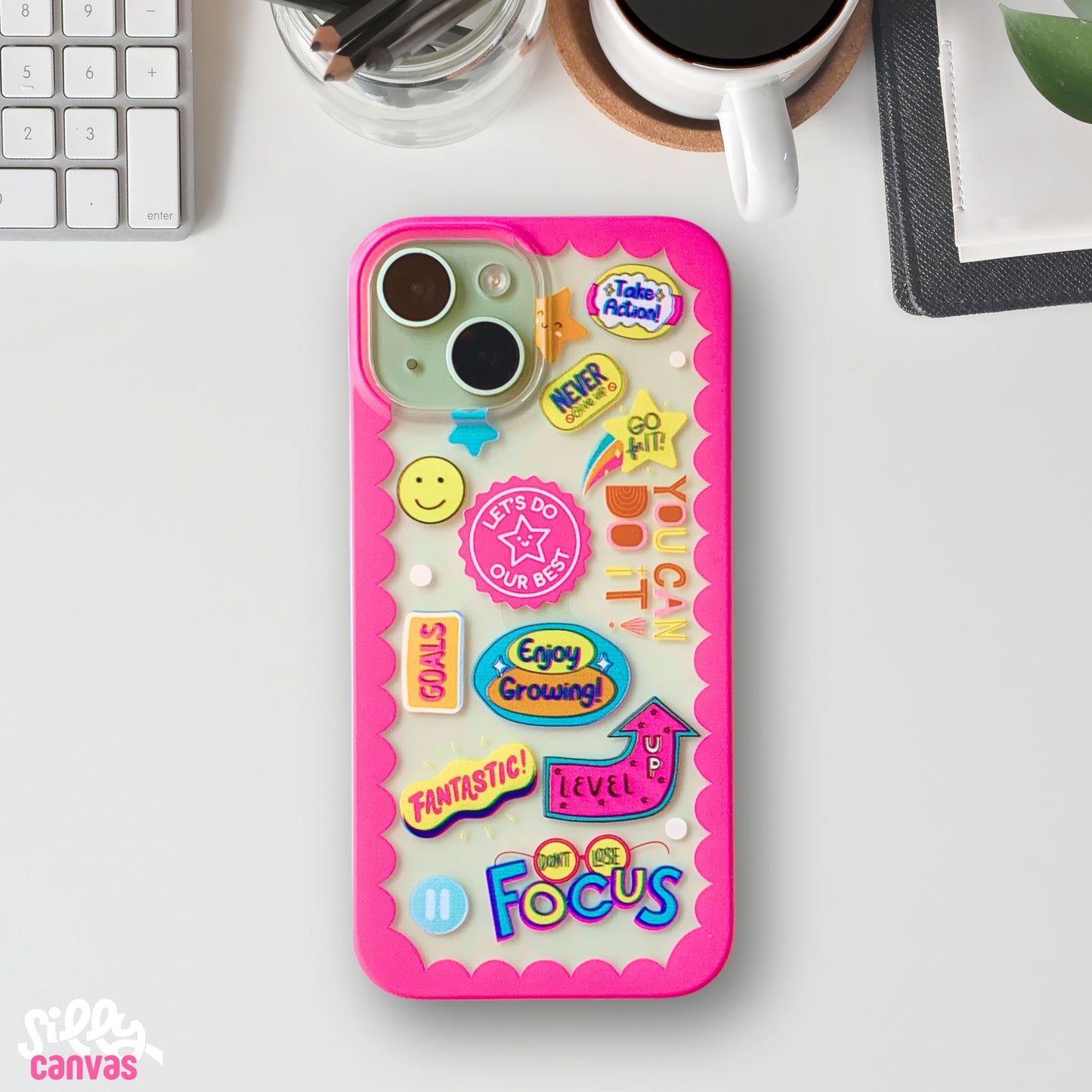 Clear Silicone Case Selfcare Stickers