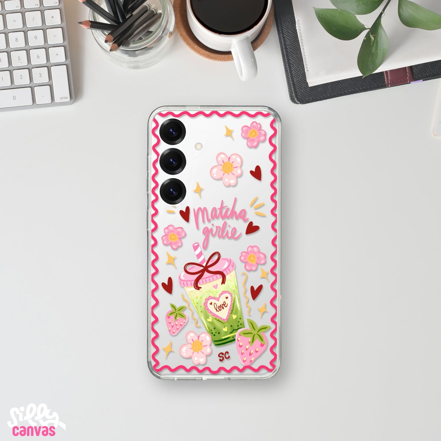Matcha Girlie Silicone Clear Case