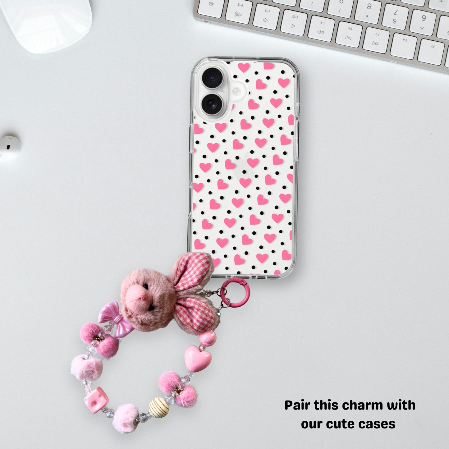 Cute Bunny Phone & Bag Fashion Charm