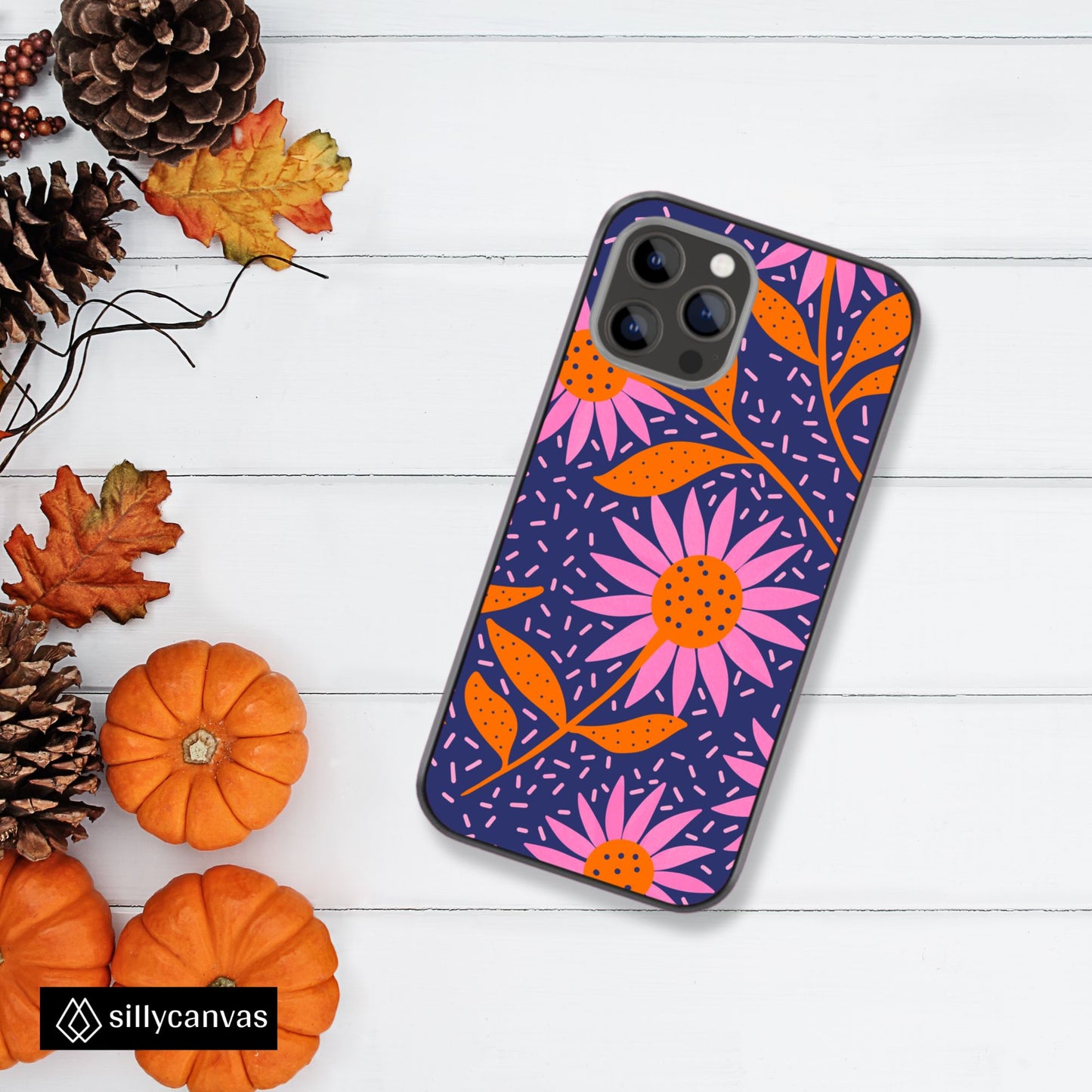 Sunset Blossom Glass Phone Case
