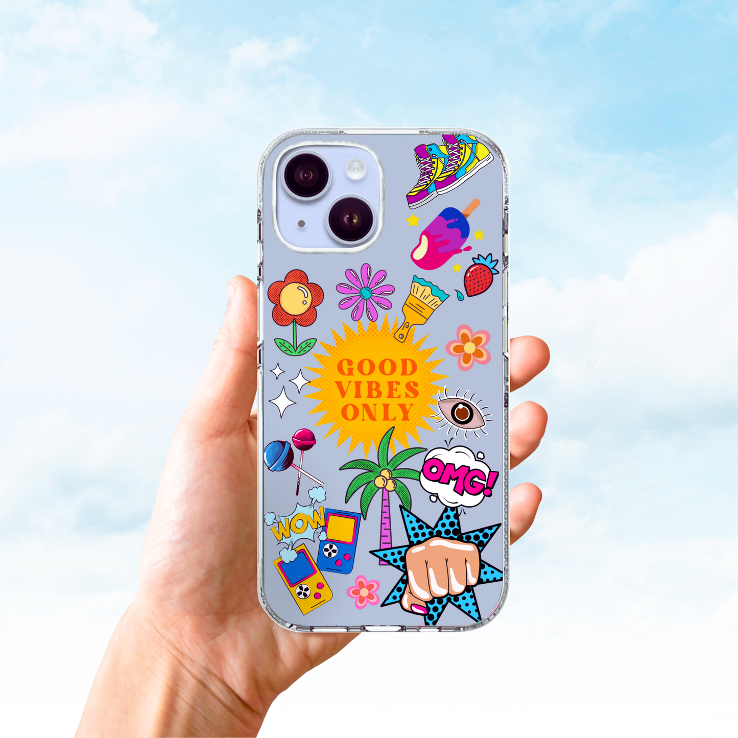 Clear Silicone Case Good Vibes Only