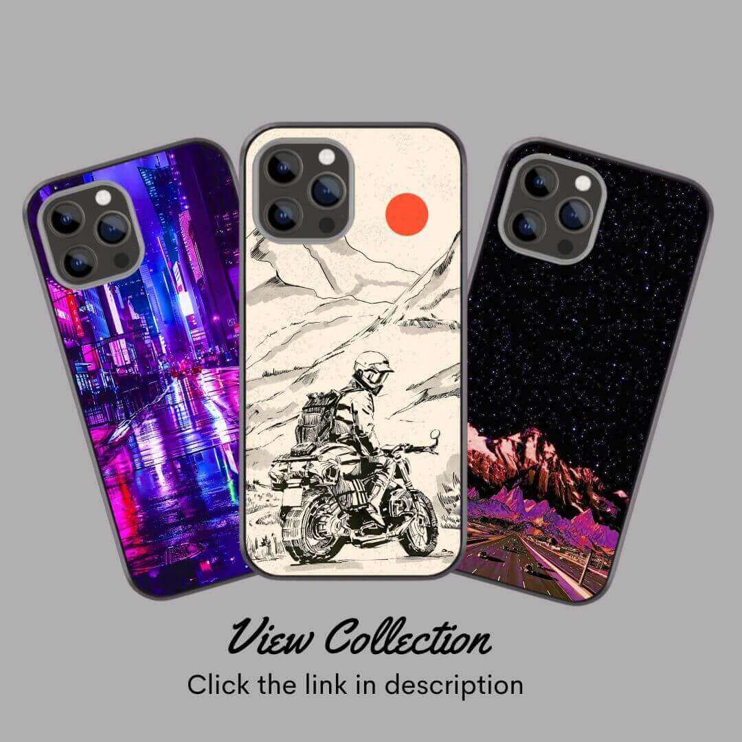 Travel Stickers Blue Glass & Hybrid Matte Phone Case