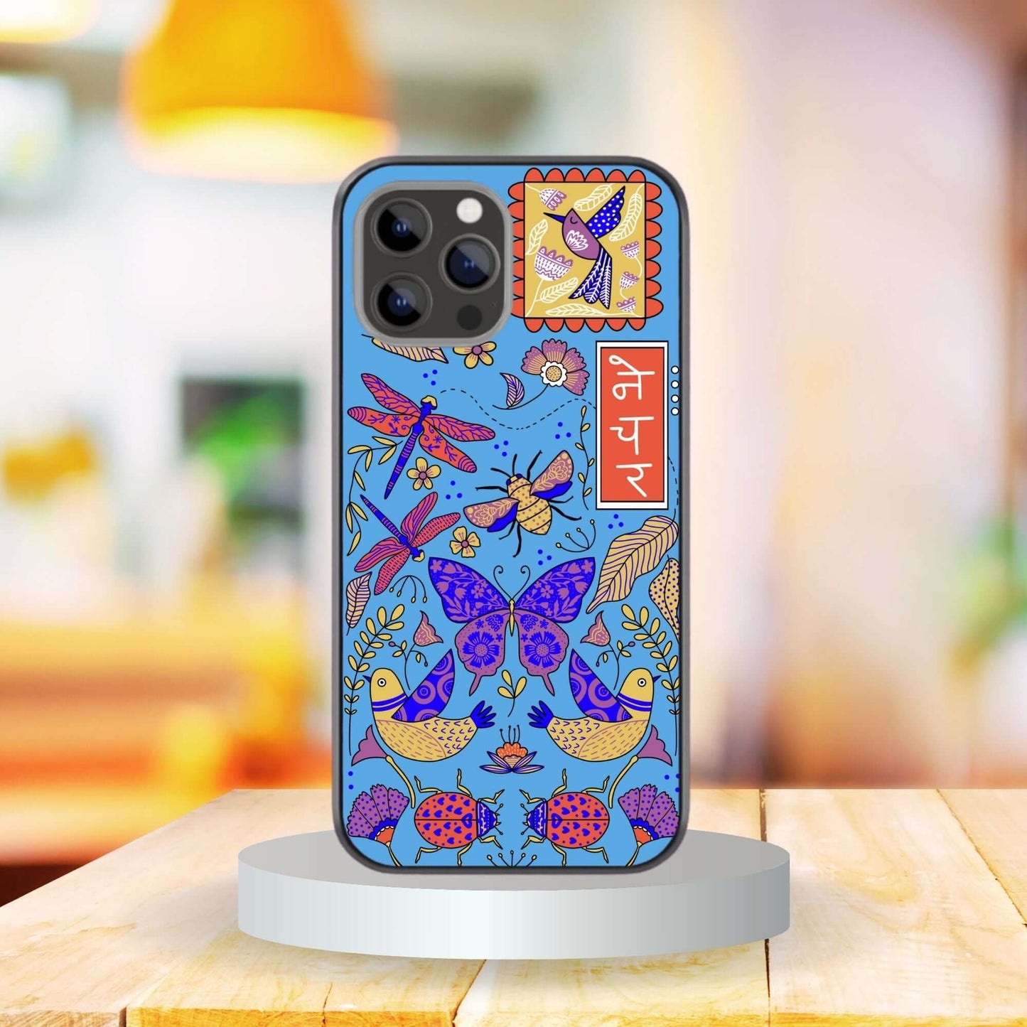 Nature in Red Glass Phone case