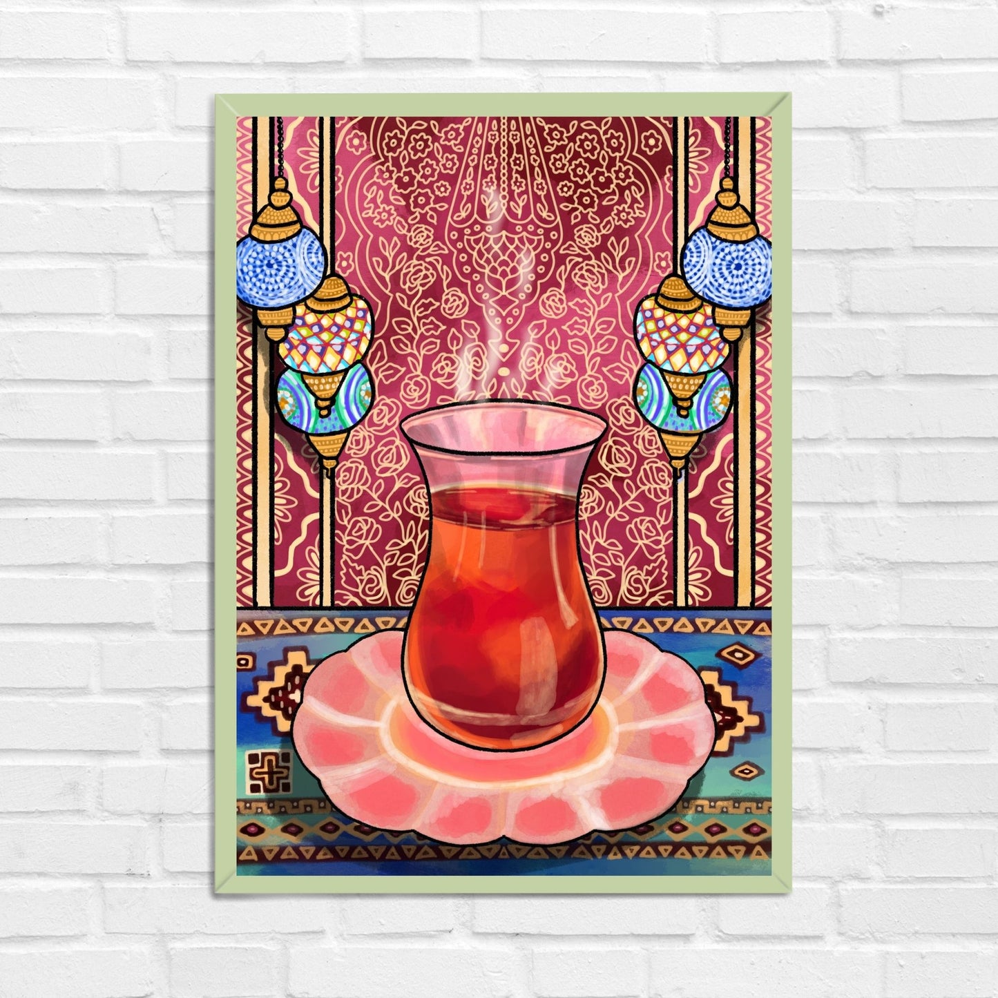 Cozy Tea Cup Travel Wall Art
