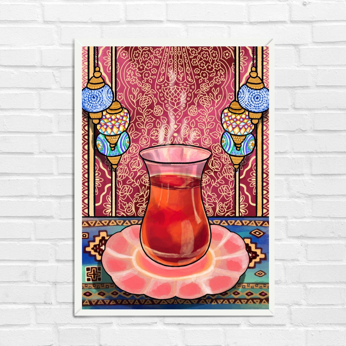 Cozy Tea Cup Travel Wall Art