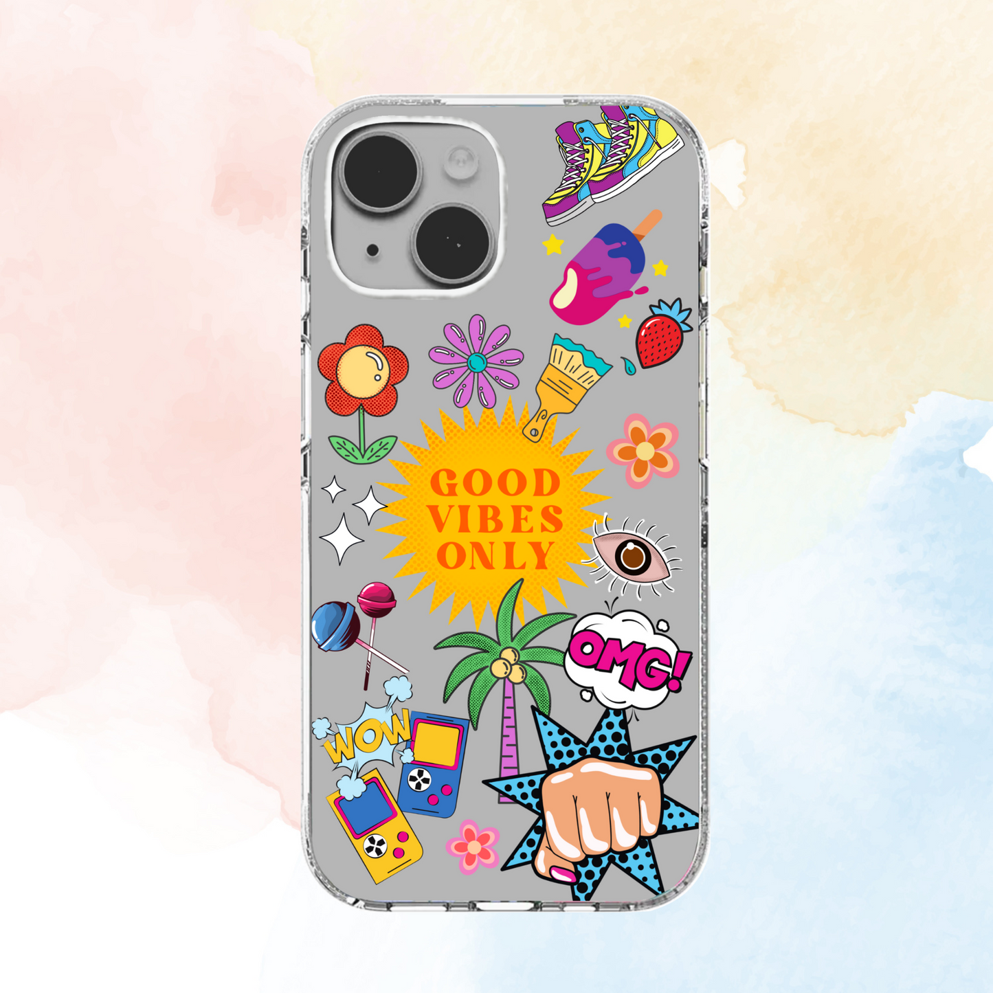 Clear Silicone Case Good Vibes Only