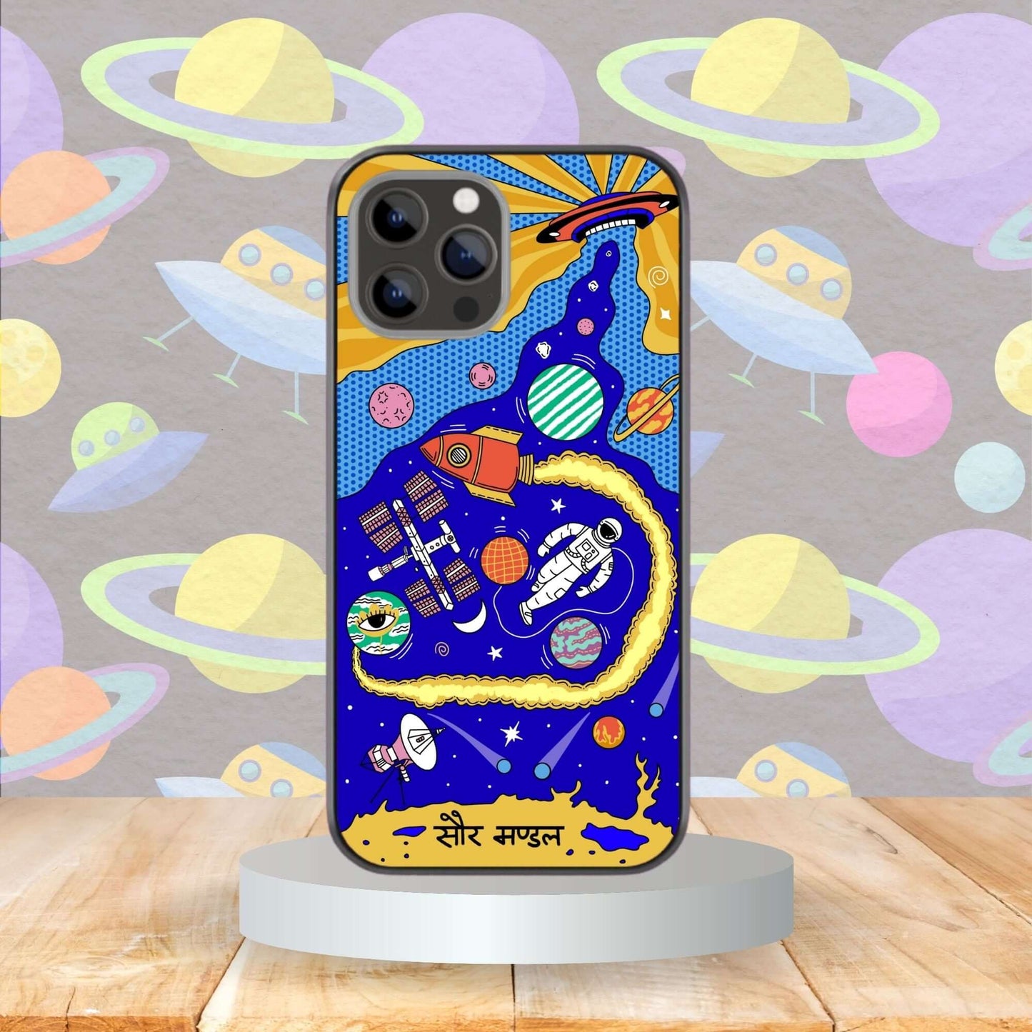 Space Comic Glass Phone Case