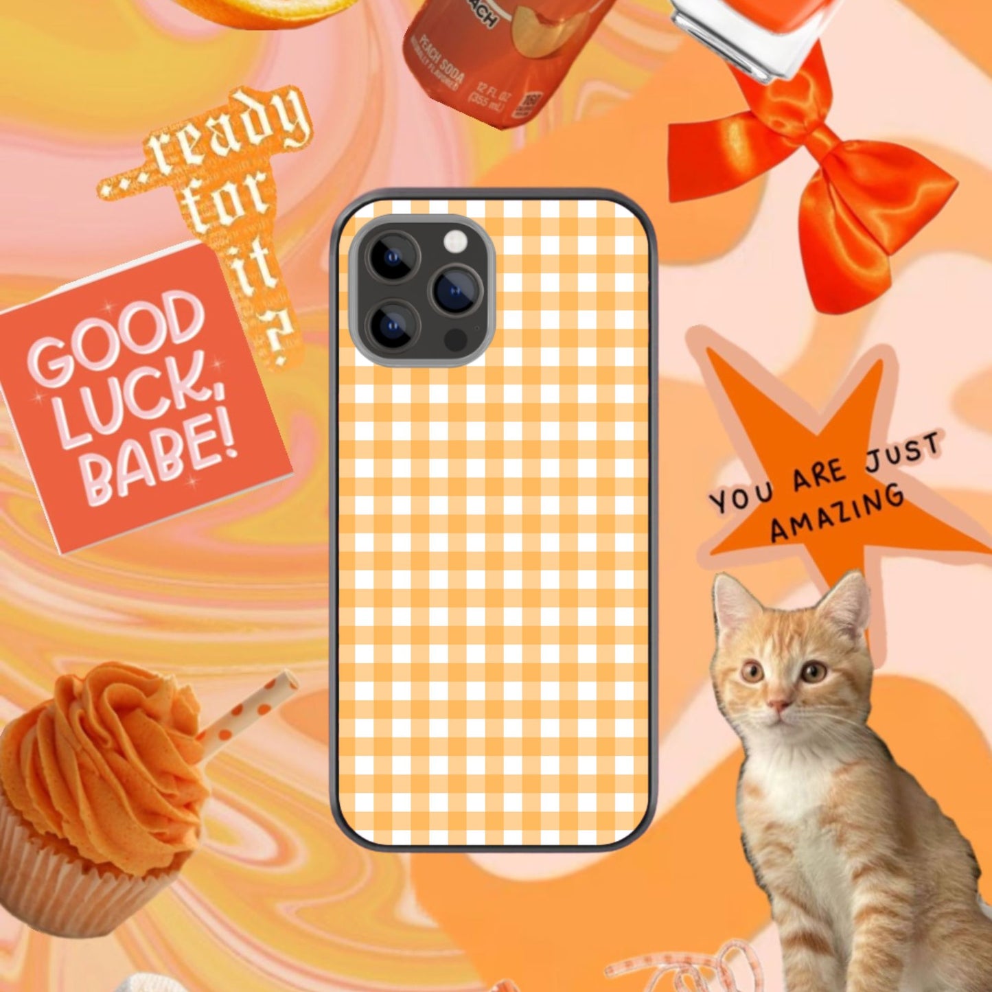 Orange Glow Glass Phone Case
