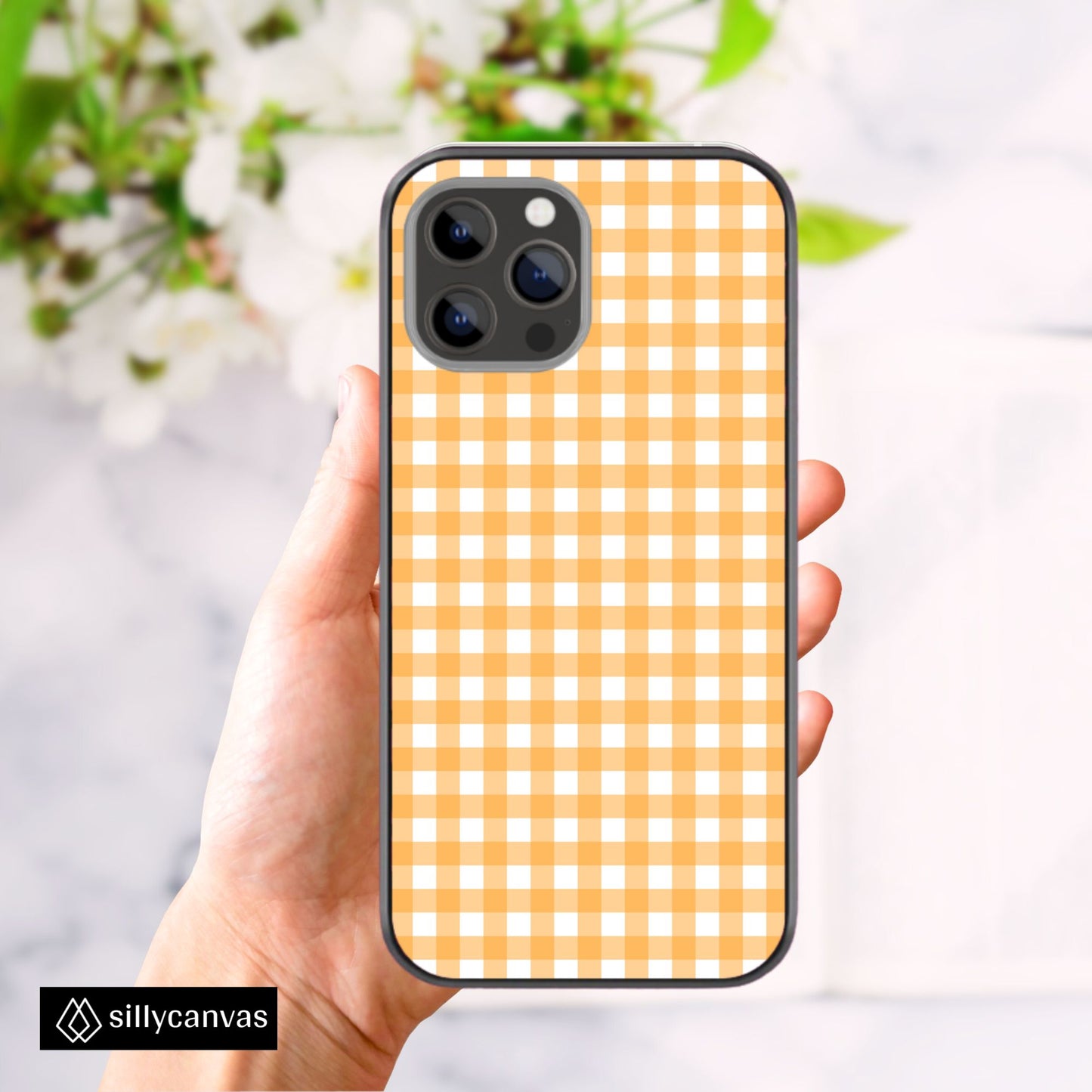 Orange Glow Glass Phone Case