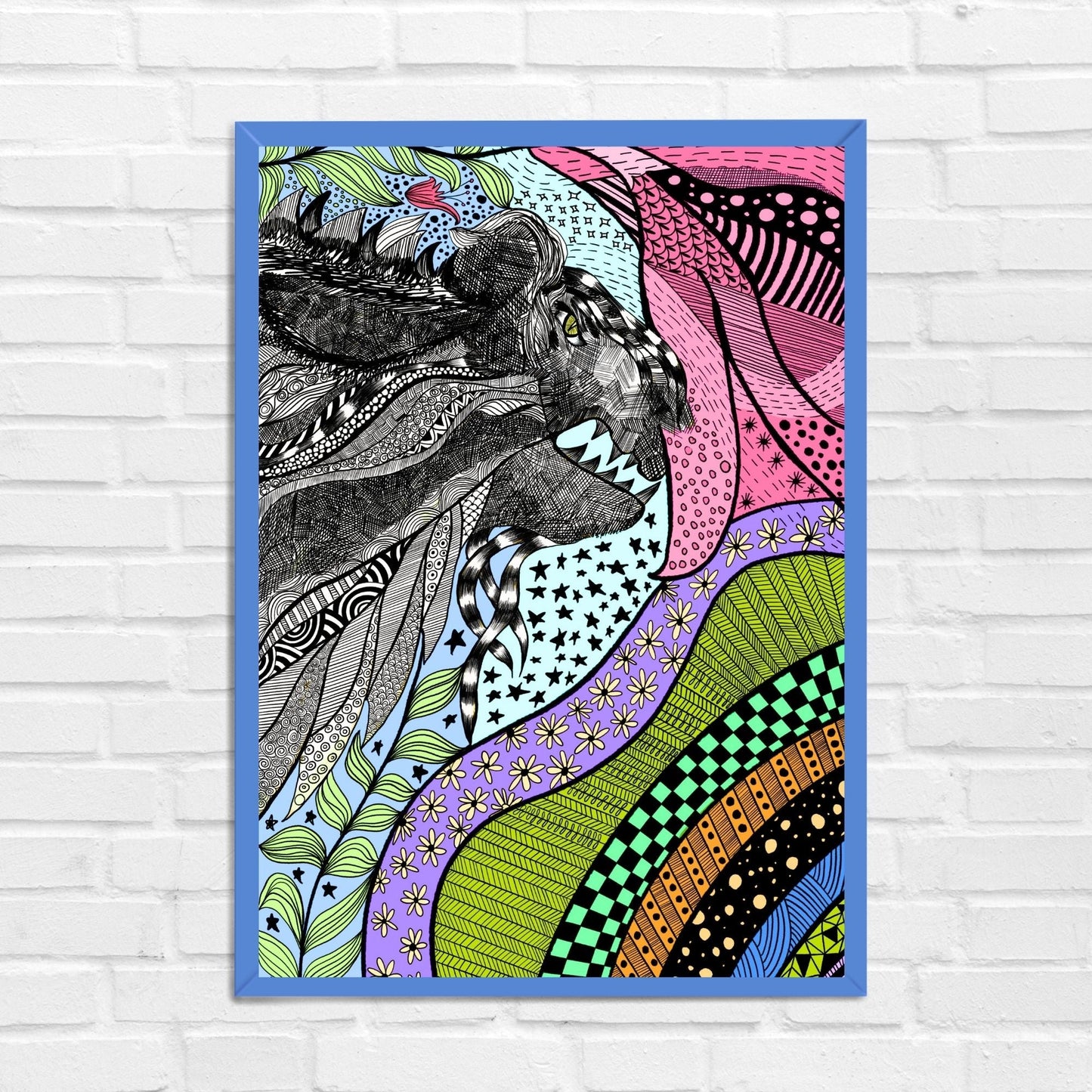 Lion in the Jungle Sketch Wall Art