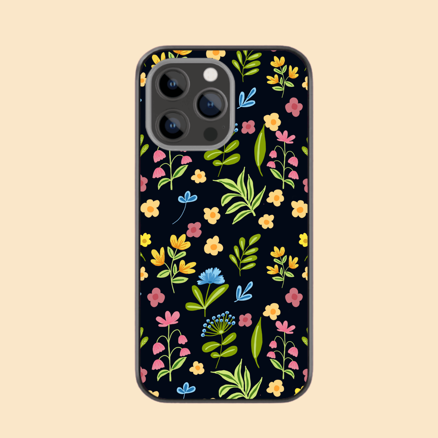 Hand-drawn Glass Phone Case - Garden Love