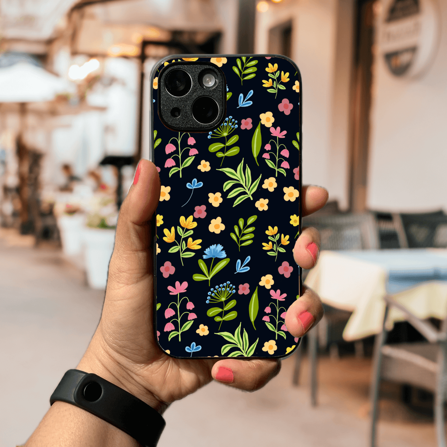 Hand-drawn Glass Phone Case - Garden Love