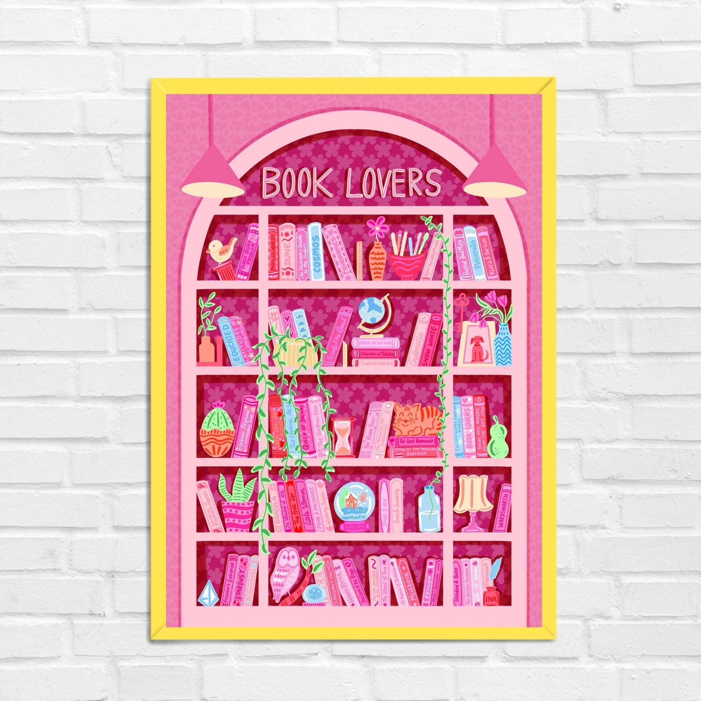 Booklovers Pink Wall Art