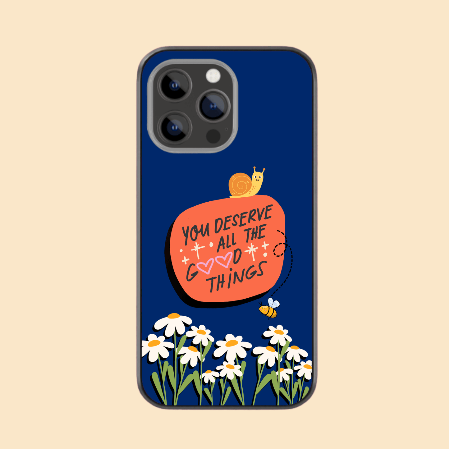 Self Care Glass Phone Case - You deserve all the good things
