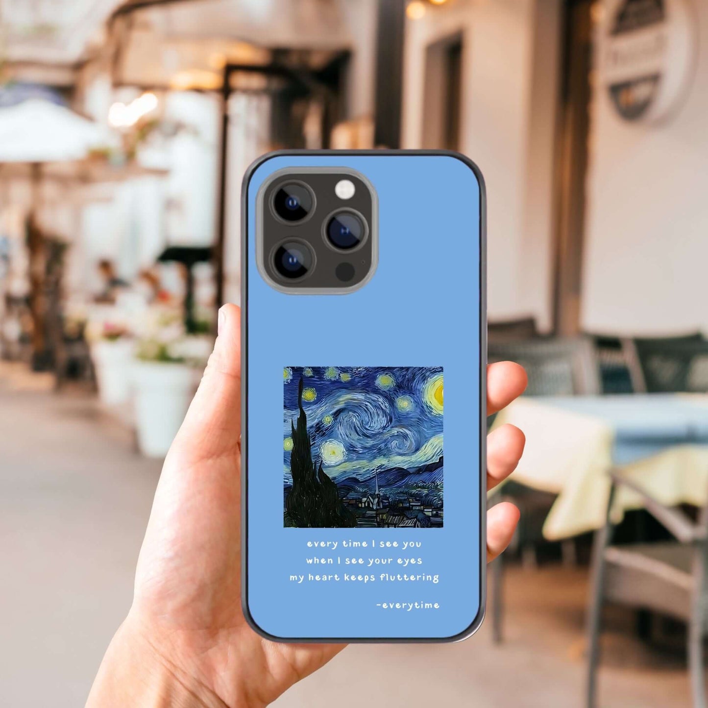 Custom Message- Starry Night Glass Case