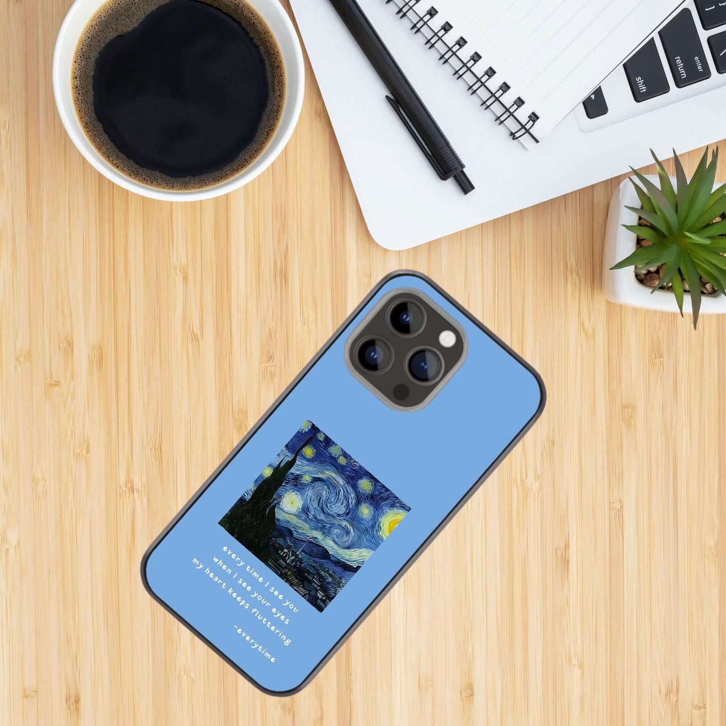 Custom Message- Starry Night Glass Case