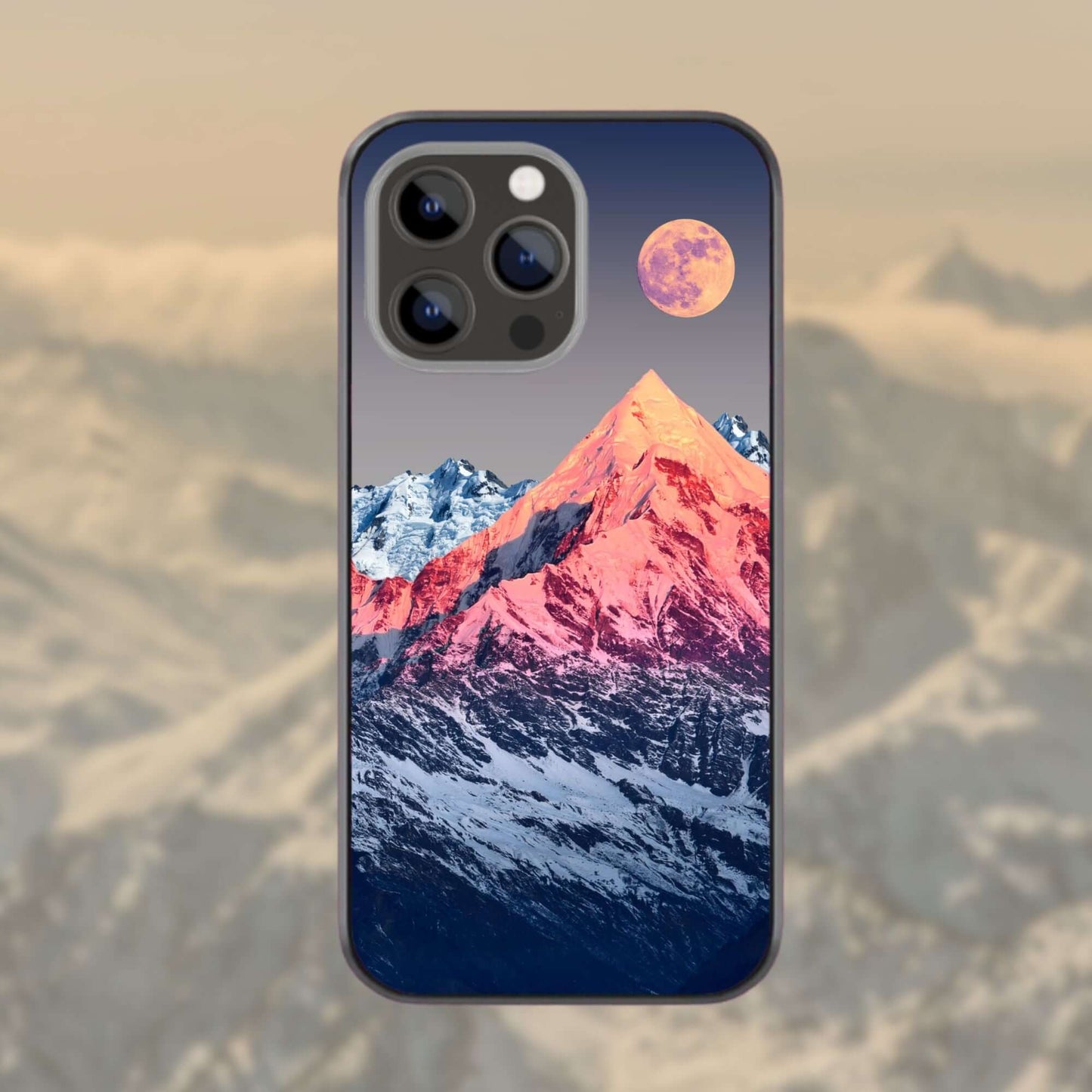 Mountain aesthetic traveller glass & Hybrid Matte Phone case
