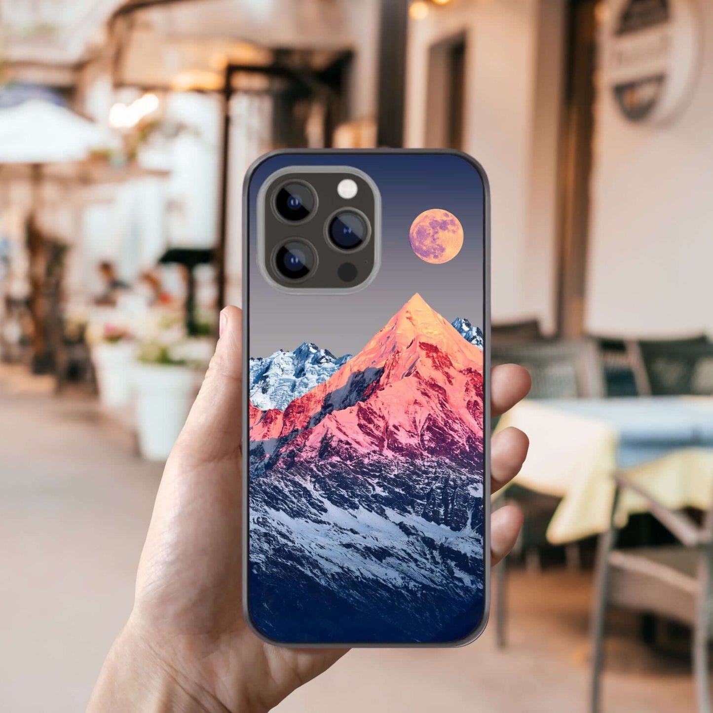 Mountain aesthetic traveller glass & Hybrid Matte Phone case