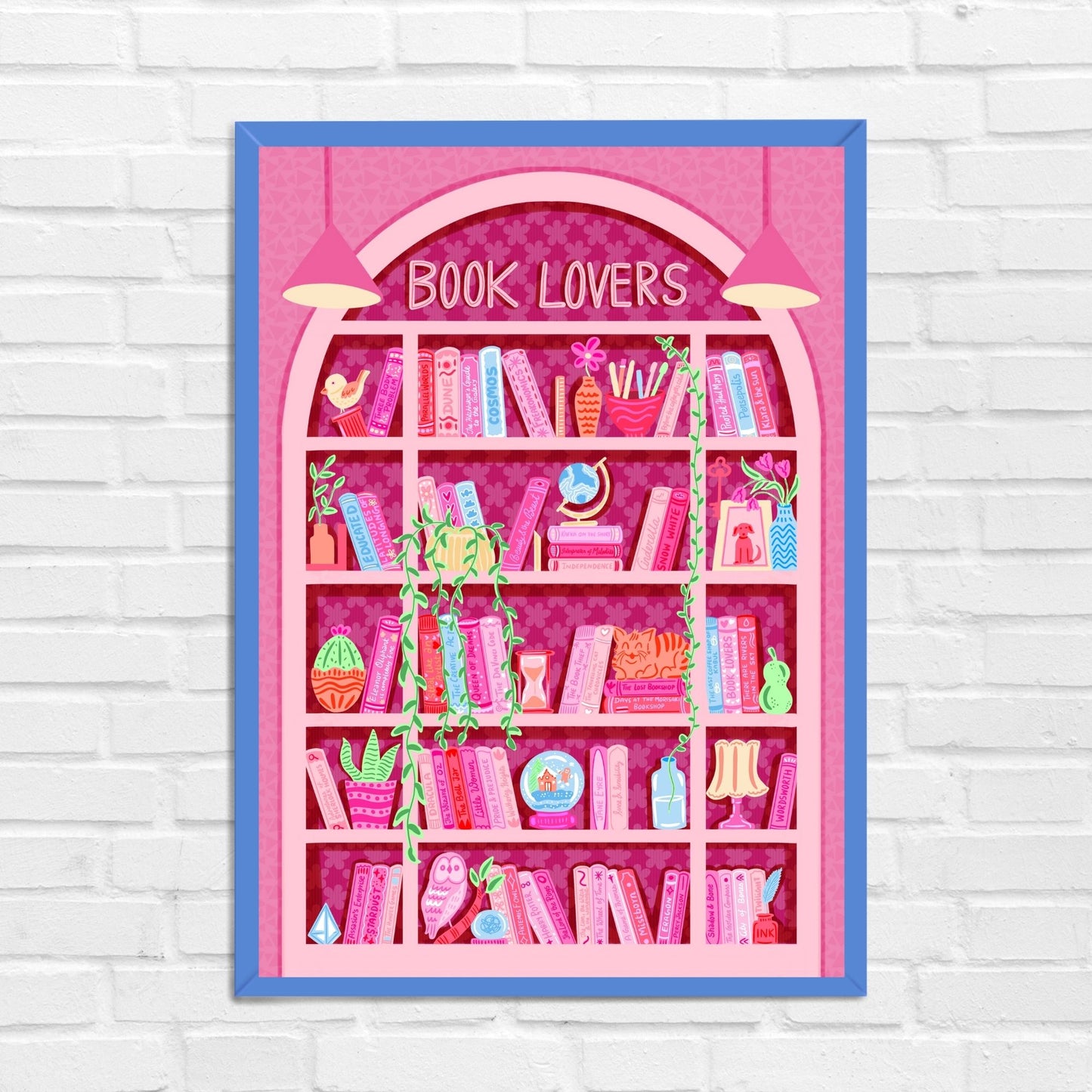 Booklovers Pink Wall Art