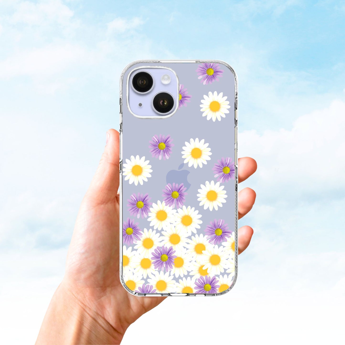 Clear Silicone Case - Pretty Daisies