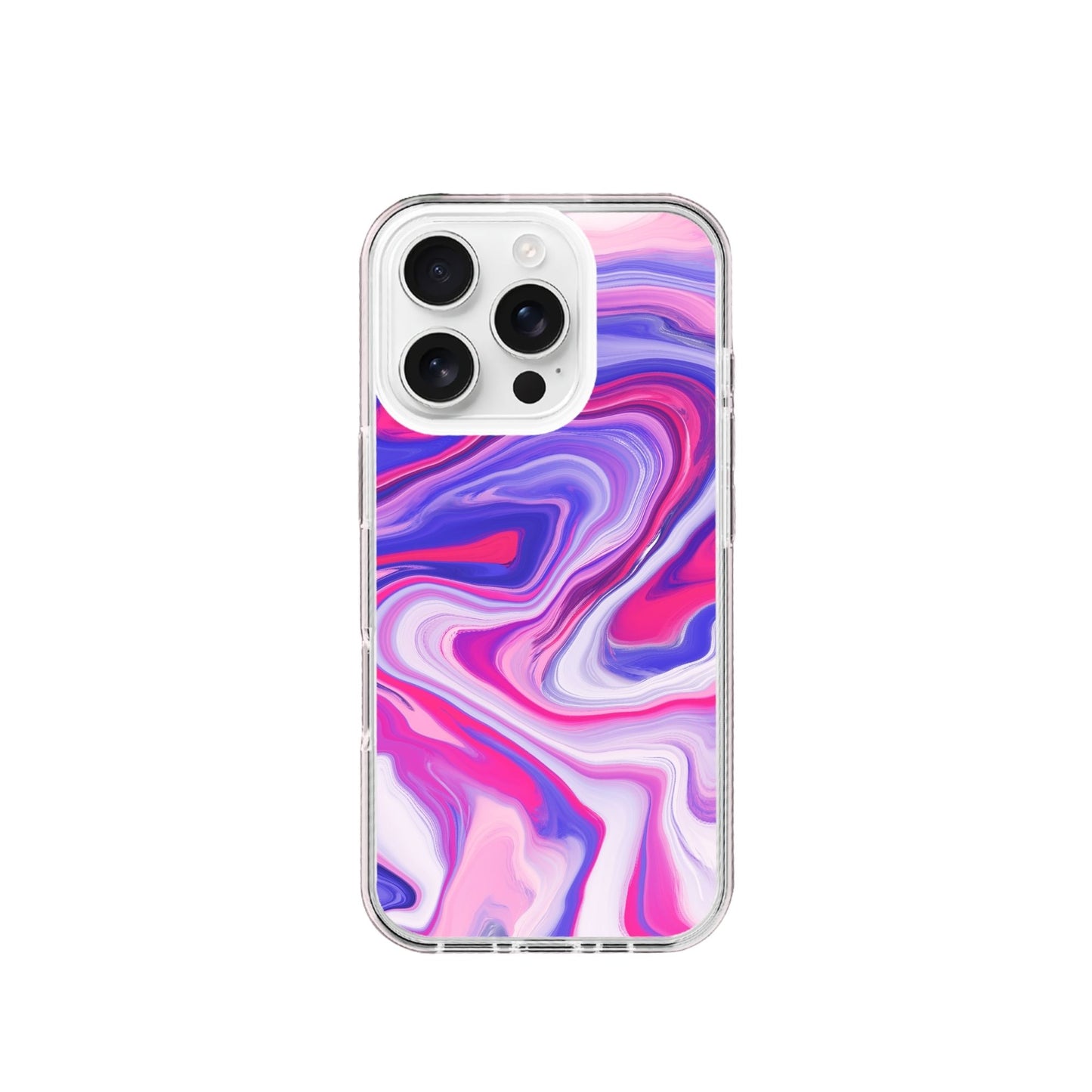 Marble Silicone Phone Case Pink