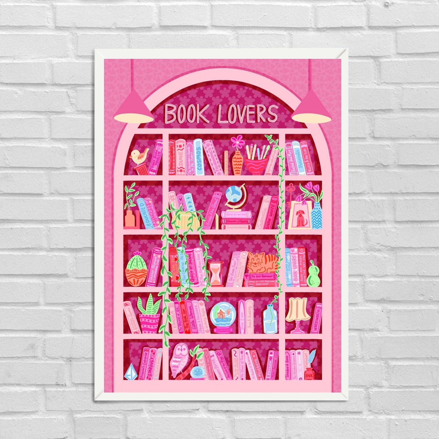 Booklovers Pink Wall Art