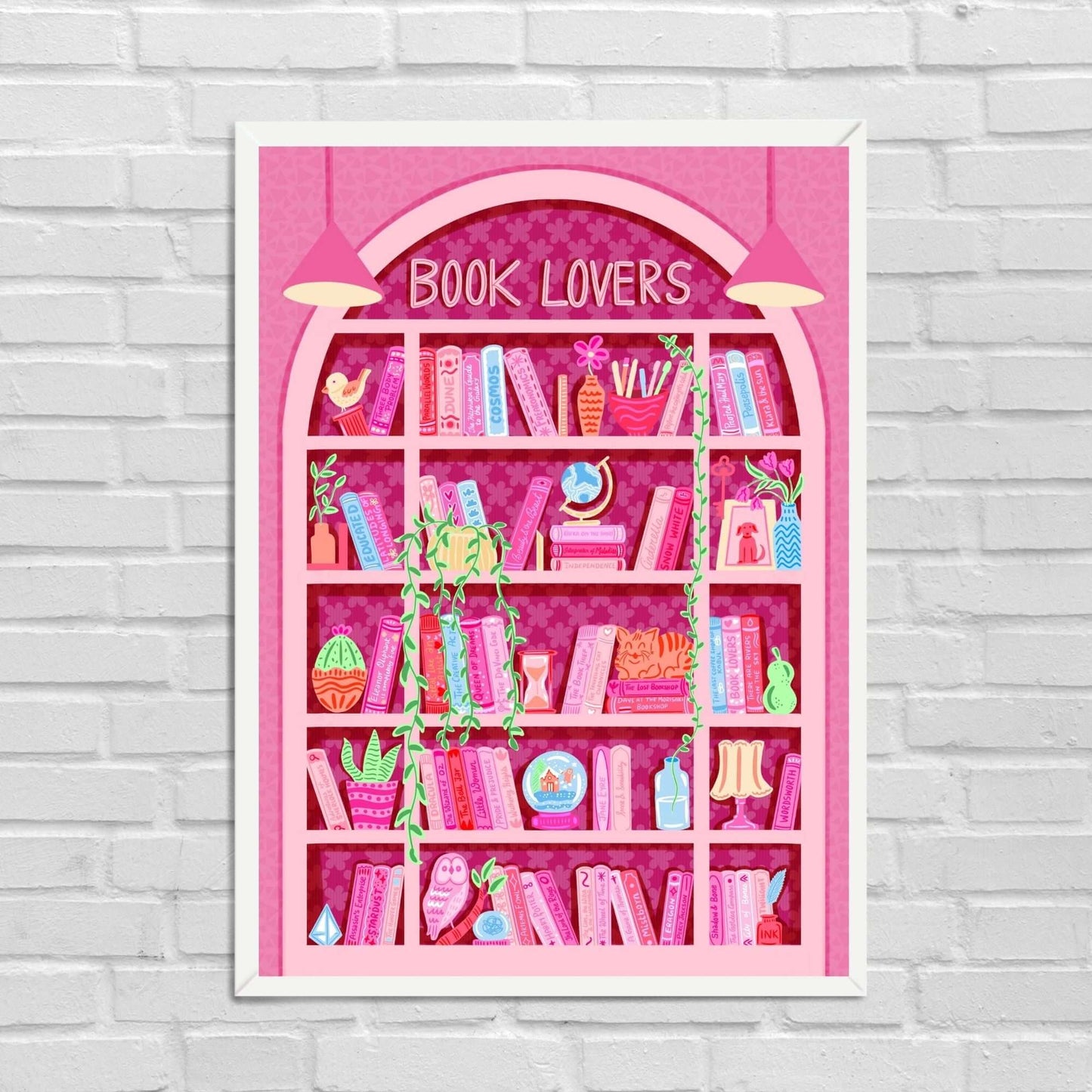 Booklovers Pink Wall Art