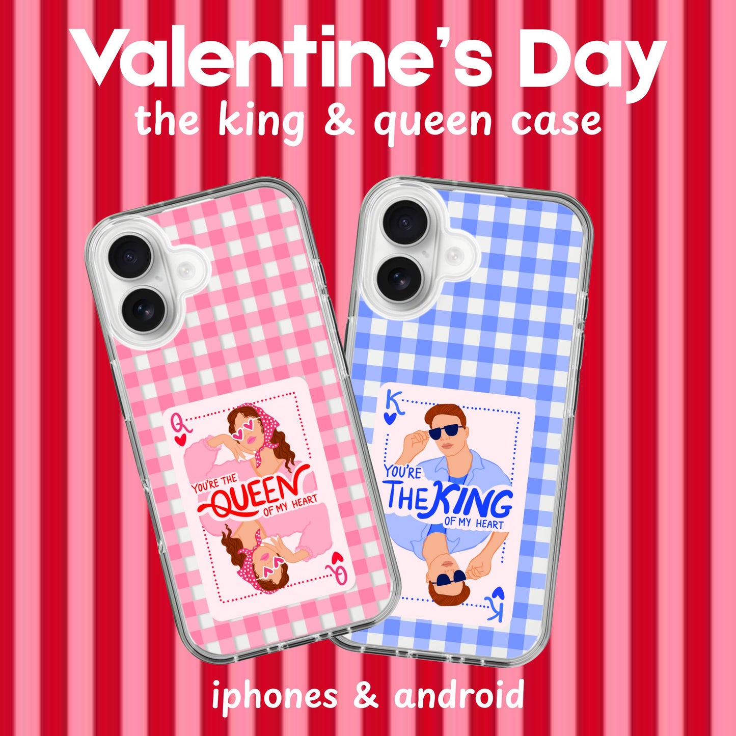 King & Queen Valentine's Day Silicone Cases