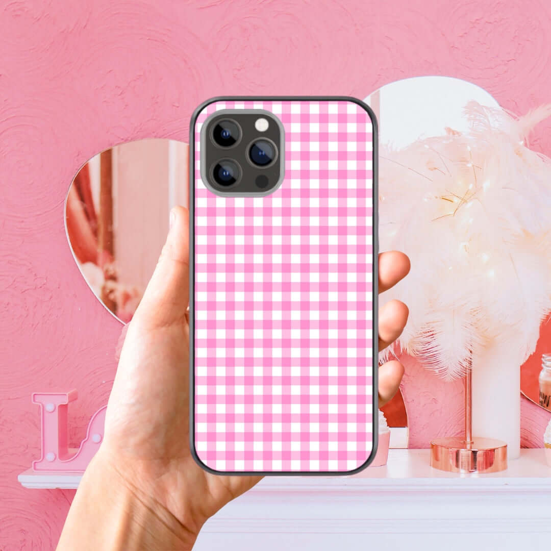 Pink Charm Glass & Hybrid Matte Phone Case