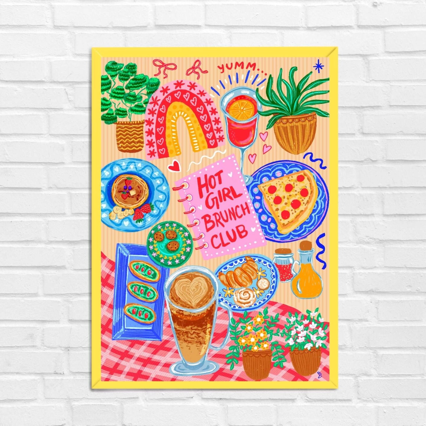 Hot Girl Brunch Club Wall Art