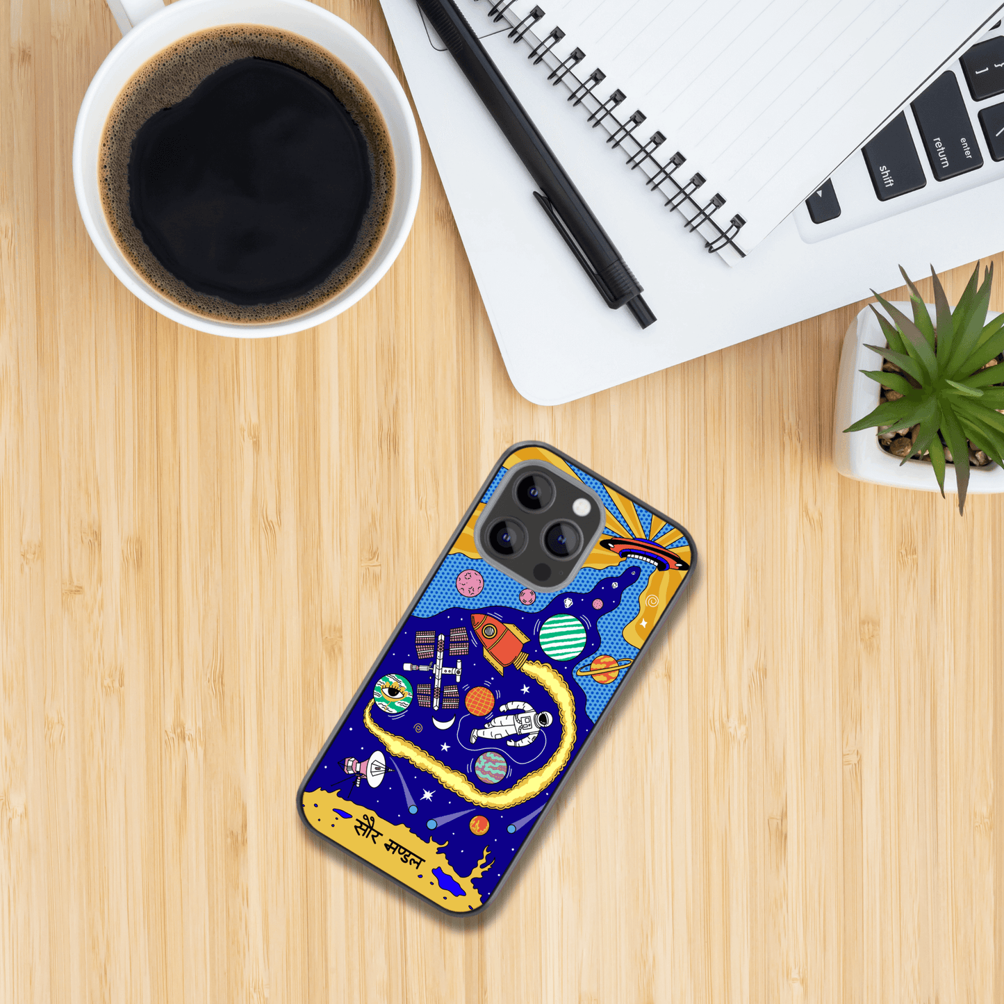 Space Comic Glass Phone Case