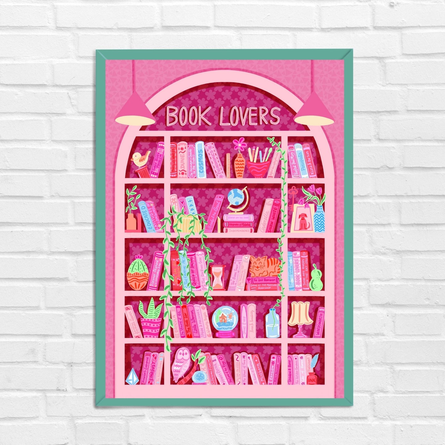 Booklovers Pink Wall Art