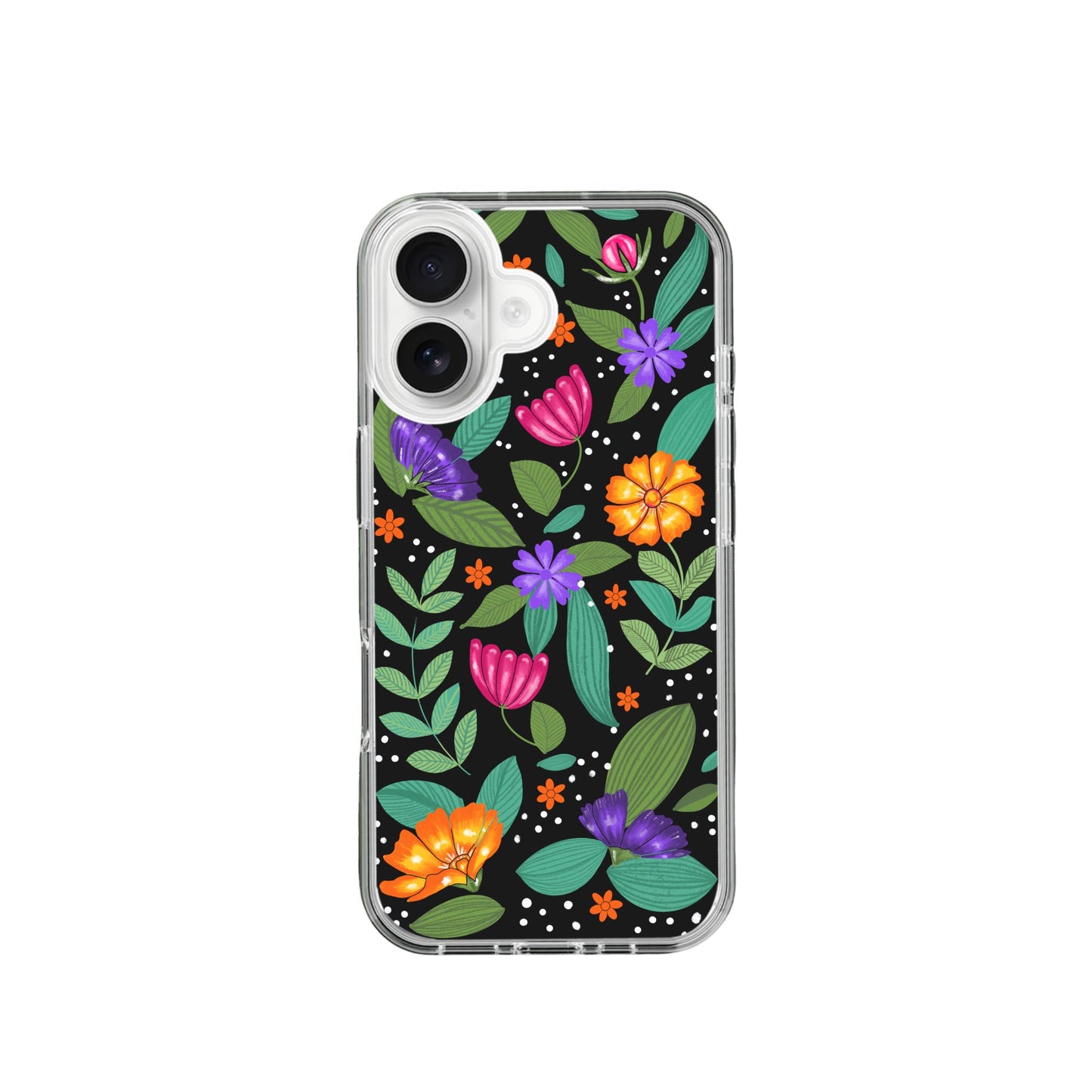 Printed Silicone Phone Case - Flower Bouquet