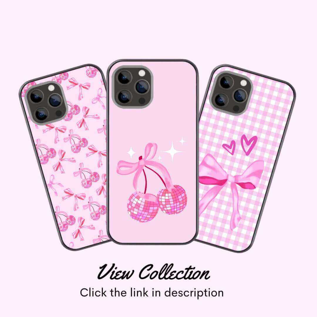 I am just a Girl Pink Coquette Glass & Hybrid Matte Case