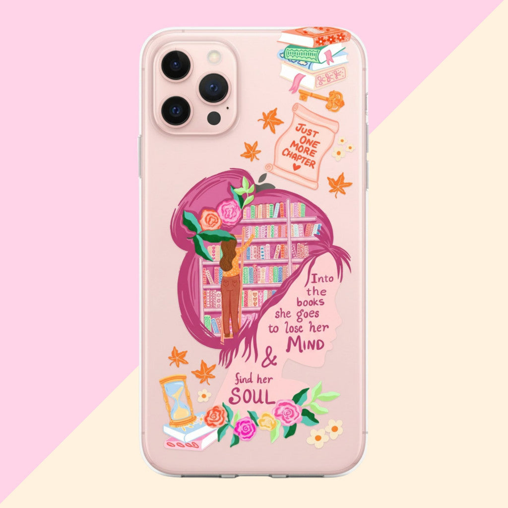 Sale Girl Who Reads Clear Soft Silicone Case