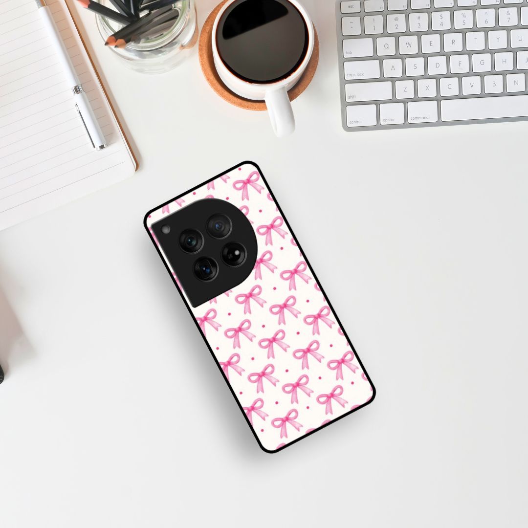 Pink Coquette Bow Glass & Hybrid Matte Phone Case