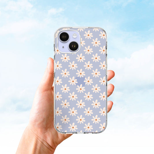 Clear Silicone Case daisies pattern