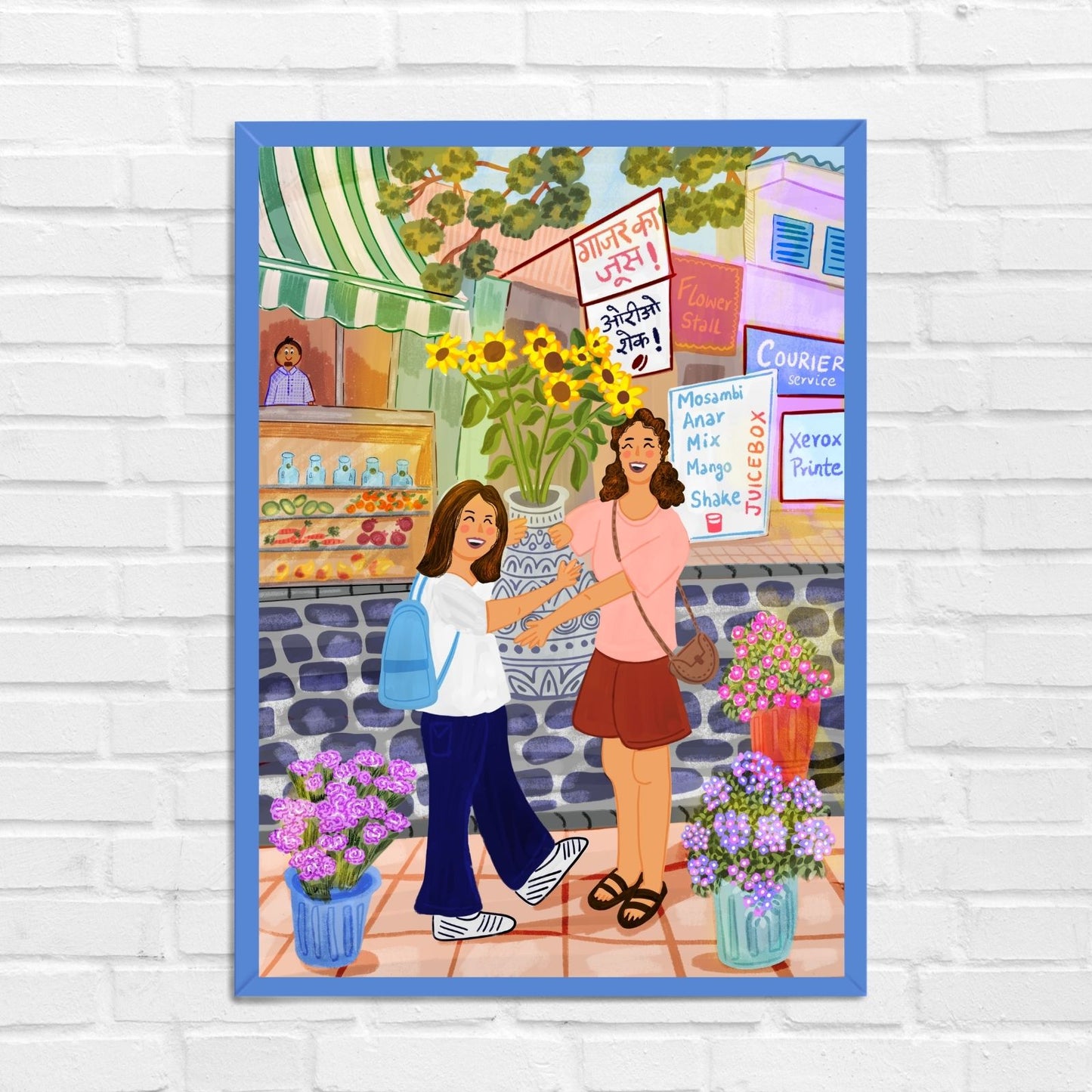 Best Friends on a day out Wall Art