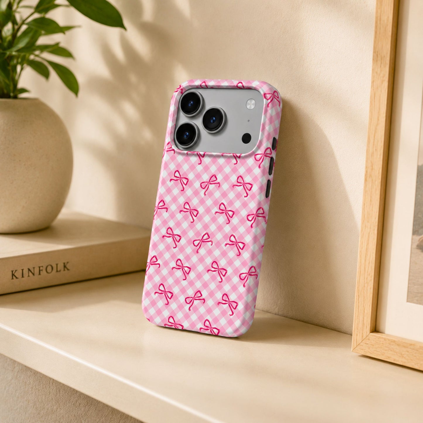 Pink Bow Pattern on Pink Armour Case